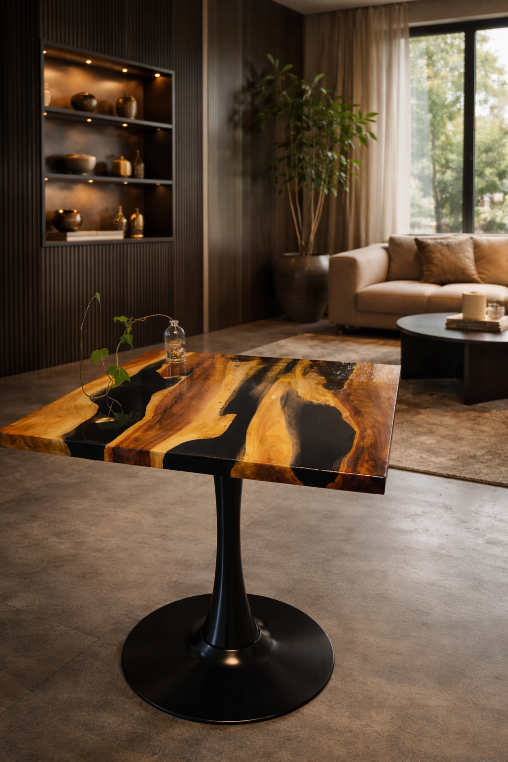 レジンテーブル　ダイニングテーブル　カフェテーブル