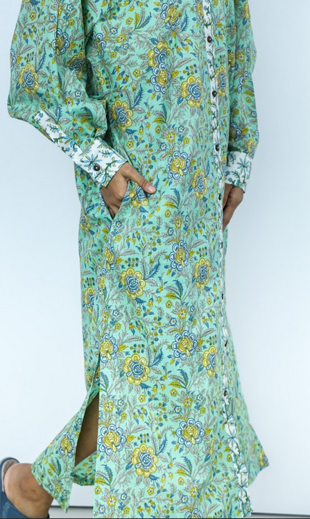 変形シャツワンピース