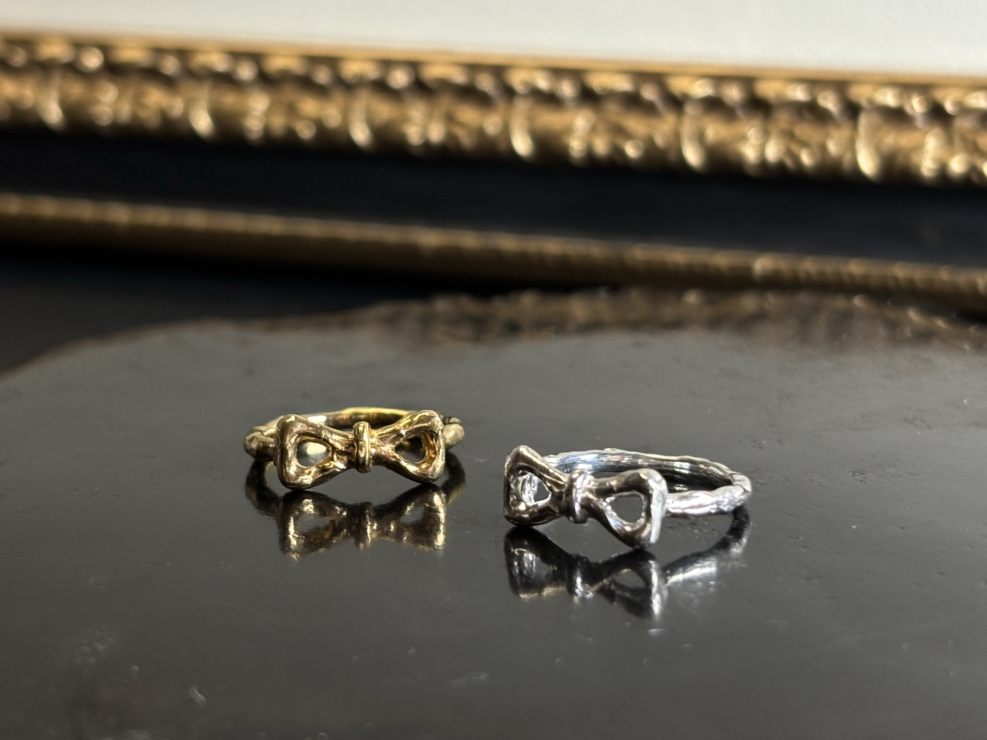 小さいリボンリング K18GP