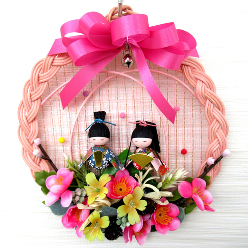 ひな人形リース飾り 小26-4 ひな人形・雛飾り kisetukazari2 通販