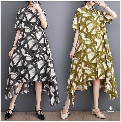 大きいサイズ レディース ワンピース　春夏 秋 新品 半袖