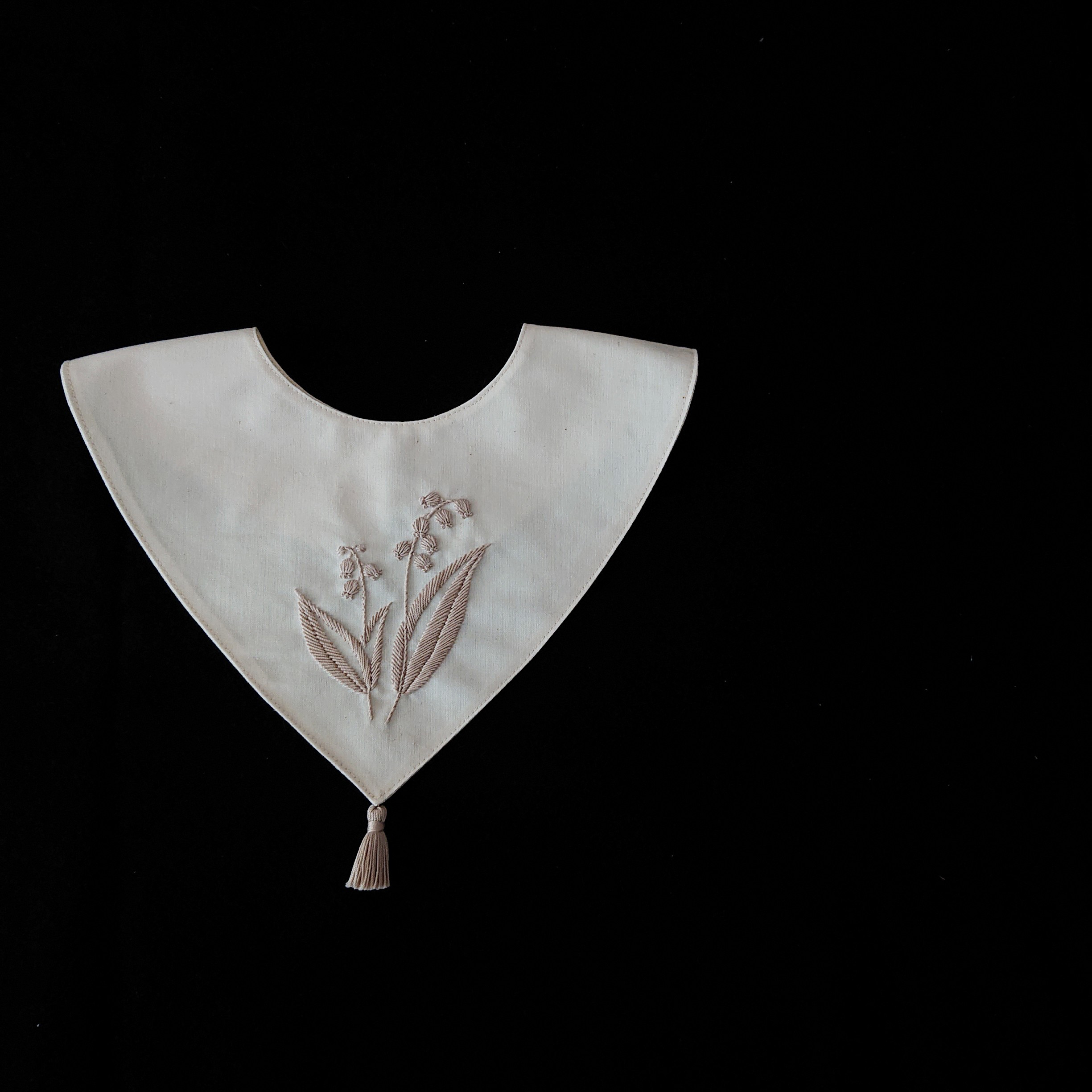 手刺繍つけ襟【すずらん】サイズ90(ベビー)