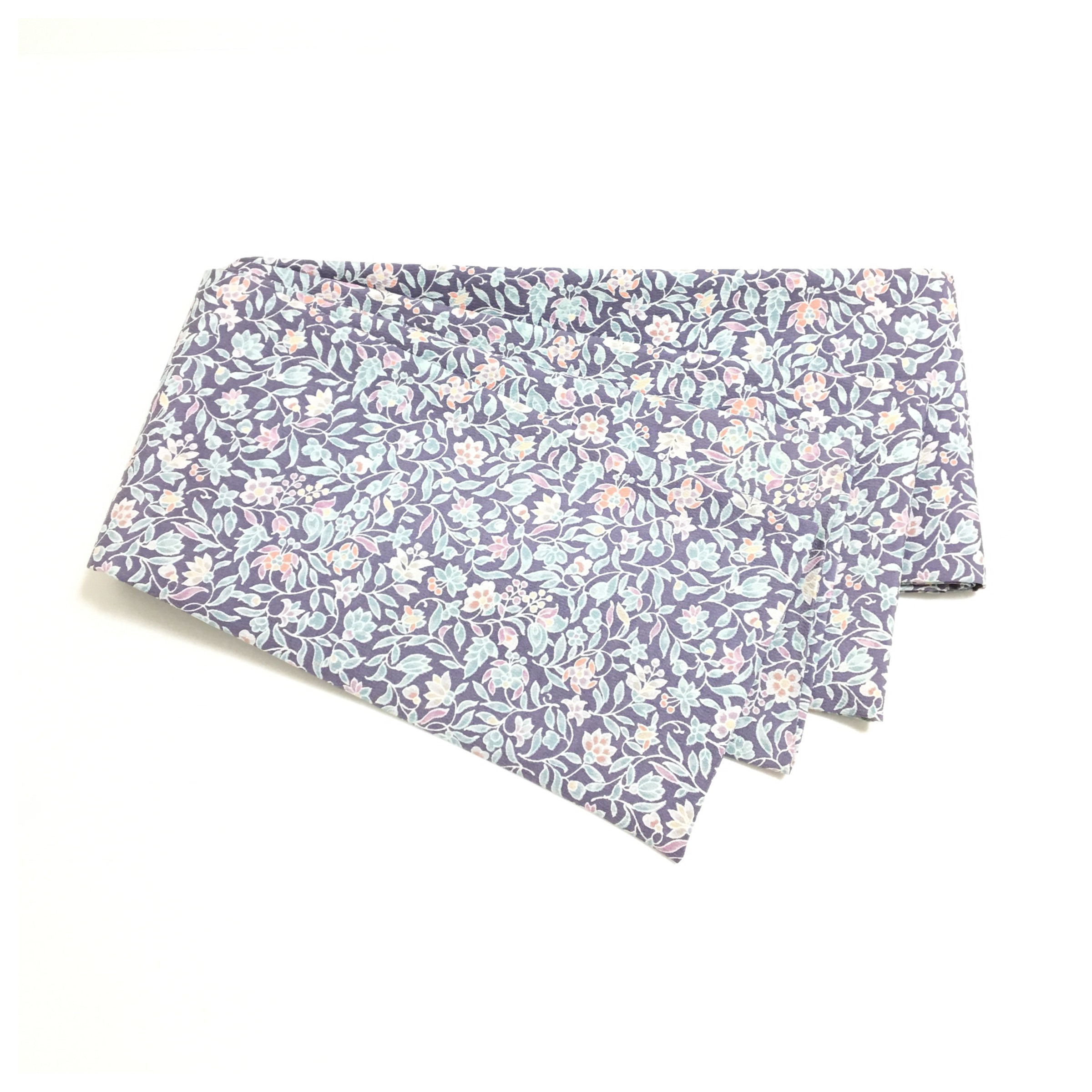 美品　正絹　半幅帯　エレガント　ラベンダー　小紋　長尺464　巾16.5