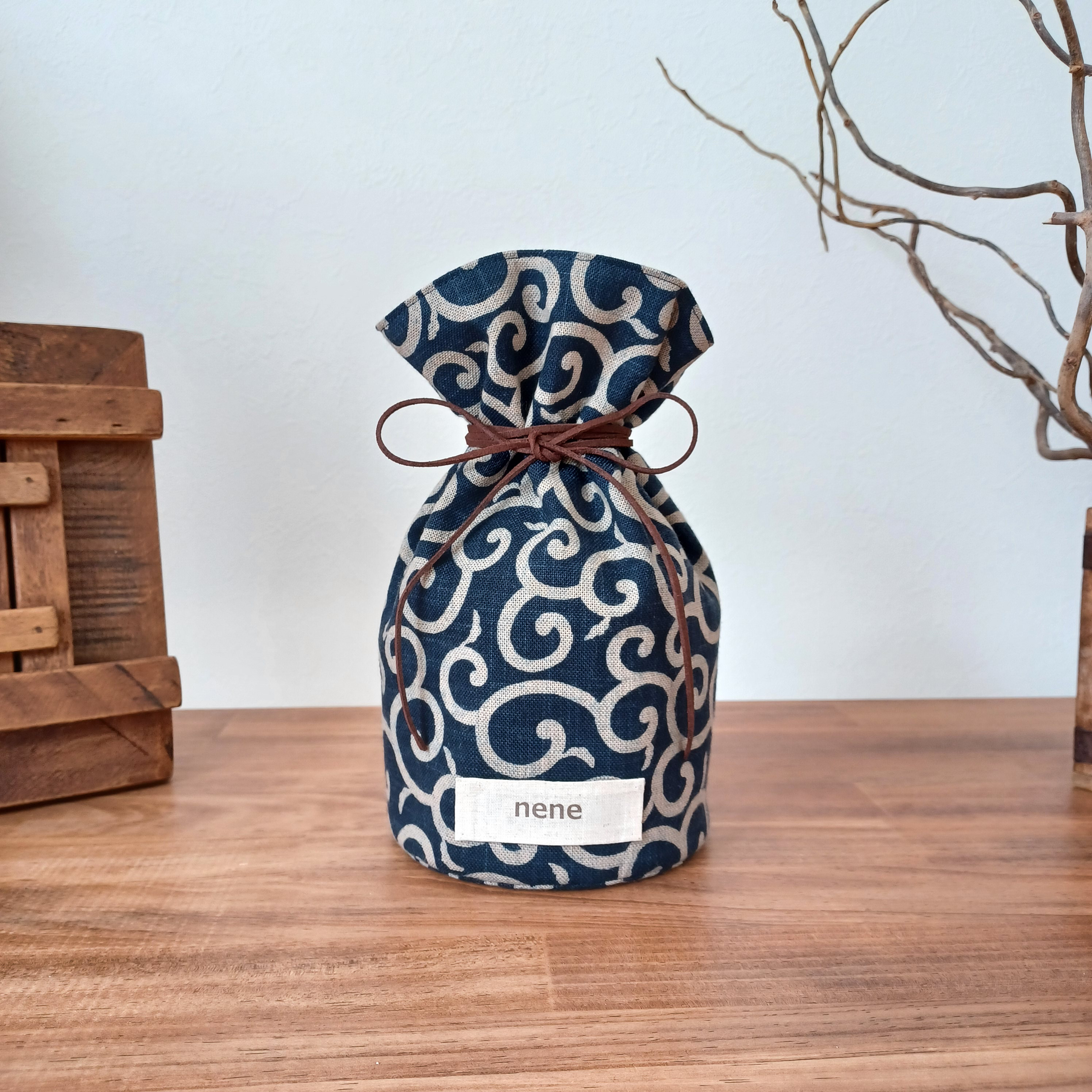 骨壷カバー ペット 和風　唐草