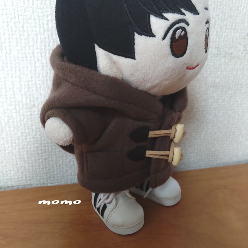 ぬいぐるみ服 着せ替え 20cmダッフルコート(茶) ぬいぐるみ momo 通販