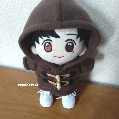ぬいぐるみ服 着せ替え 20cmダッフルコート(茶) ぬいぐるみ momo 通販