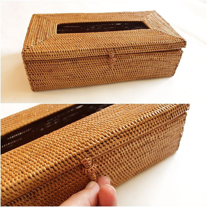 【当日発送OK】アタ 伝統工芸 アタ製品 ティッシュケース ティッシュ ボックス カバー 収納 カゴ B-0256