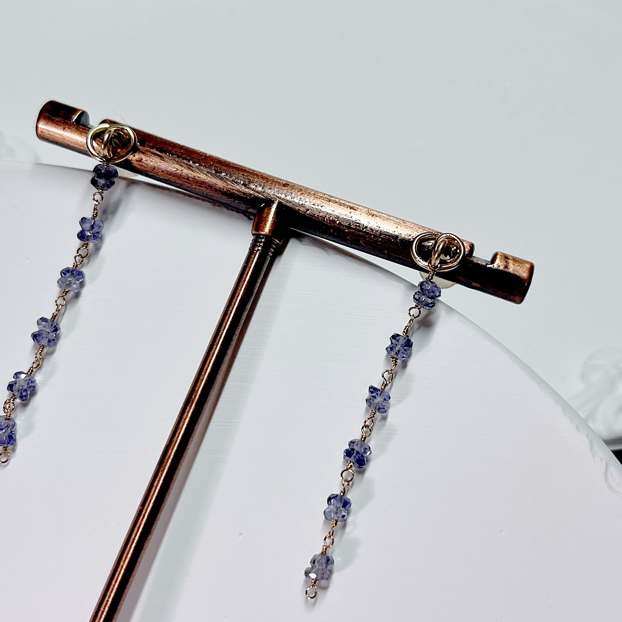 Ligne de Tanzanite-静かに連なる-14kgfタンザナイトの光