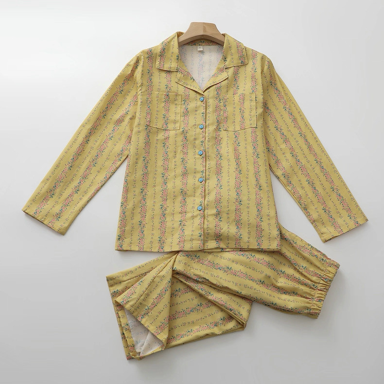 春用 秋用 長袖 パジャマ 前開き 部屋着 敏感肌 プレゼント 贈り物