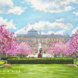 一点物】『 桜ー春風 』桜2025 油絵 F6号キャンバス 油彩 油画