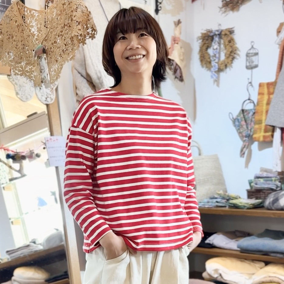 ヘビー天竺のボーダーワイドTシャツ