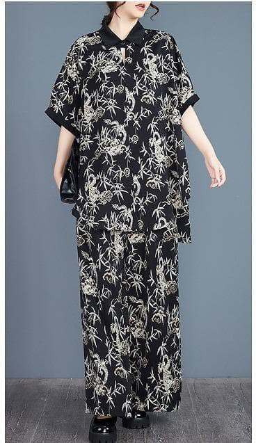 大きいサイズ レディース セットアップ　パンツ　春夏 秋 新品 半袖