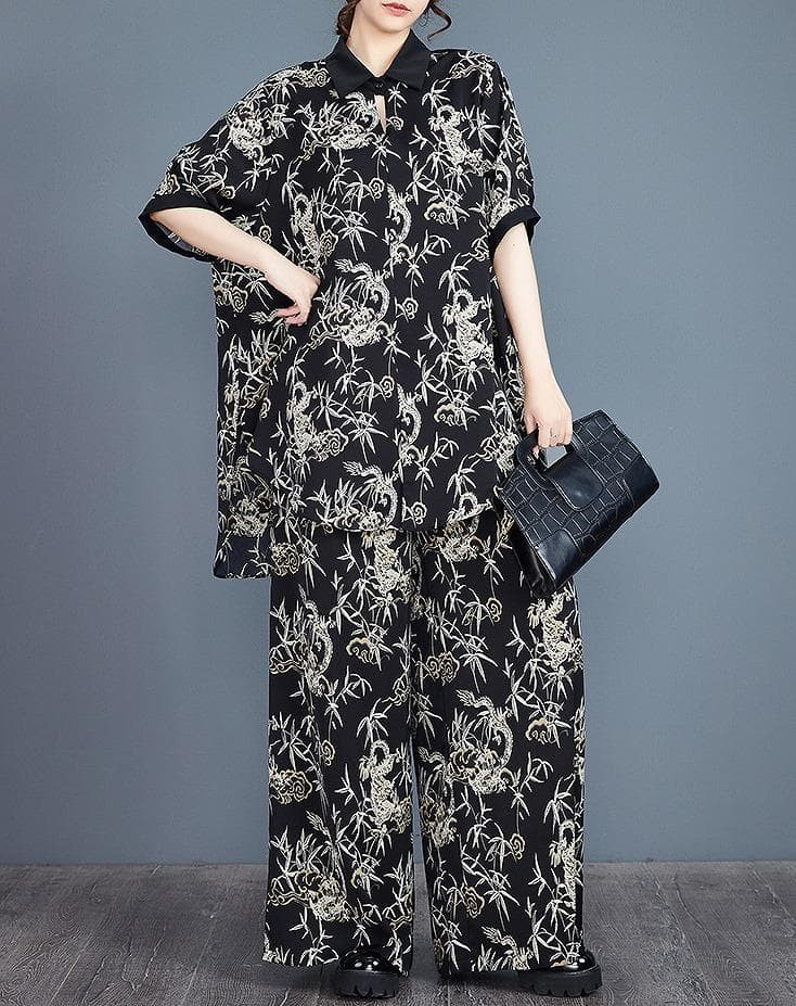 大きいサイズ レディース セットアップ　パンツ　春夏 秋 新品 半袖