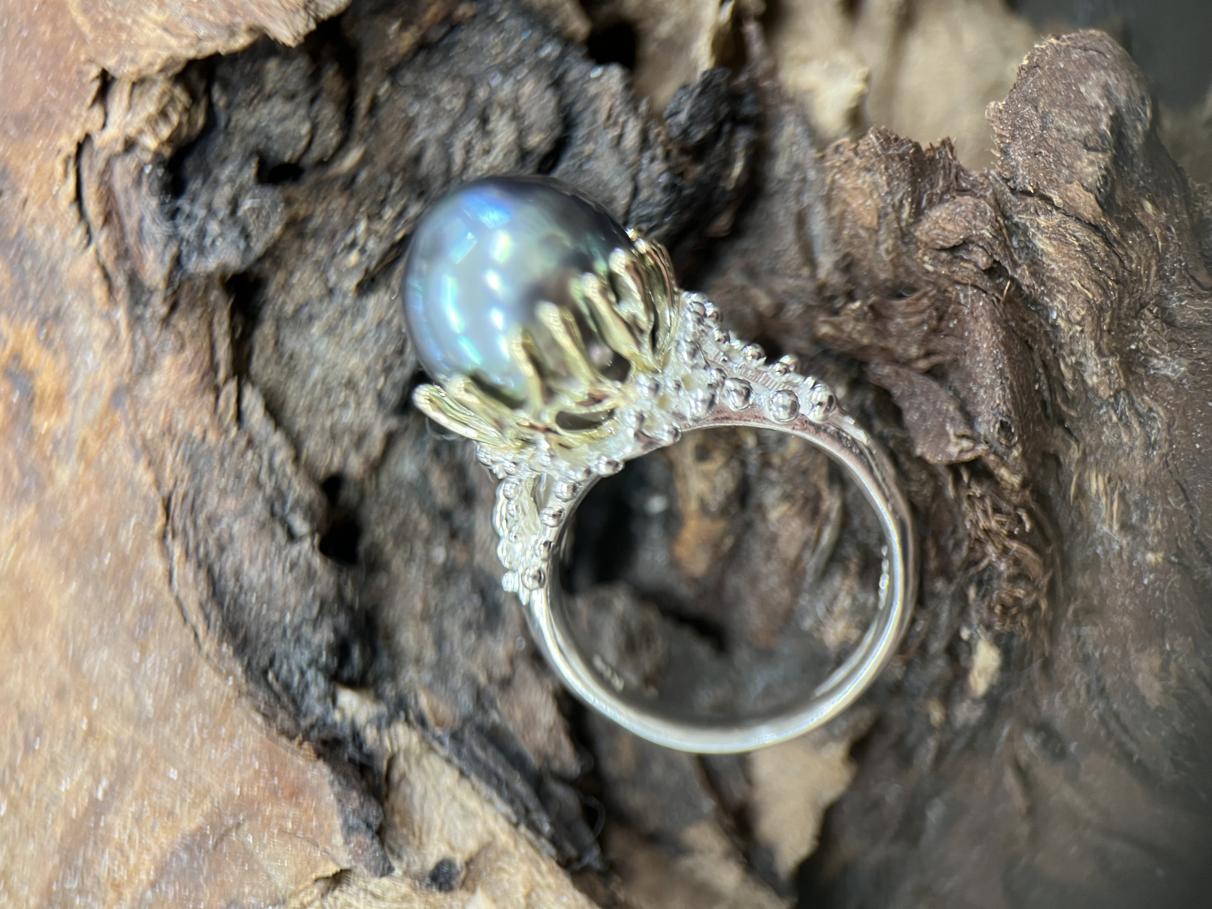 K14/silverバロック南洋パールリング(送料無料)