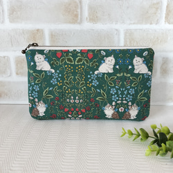 ぺたんこトートバッグ 布バッグ A4収納 北欧 フラワーブーケ柄