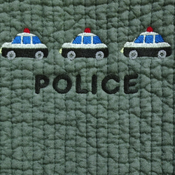 【個人化訂製，5天內出貨】刺繡三件套幼兒園和小學入學典禮用品（警車） 第2張的照片