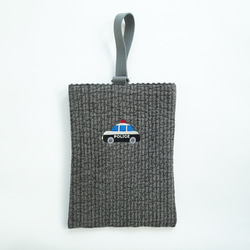 【個人化訂製，5天內出貨】刺繡三件套幼兒園和小學入學典禮用品（警車） 第6張的照片