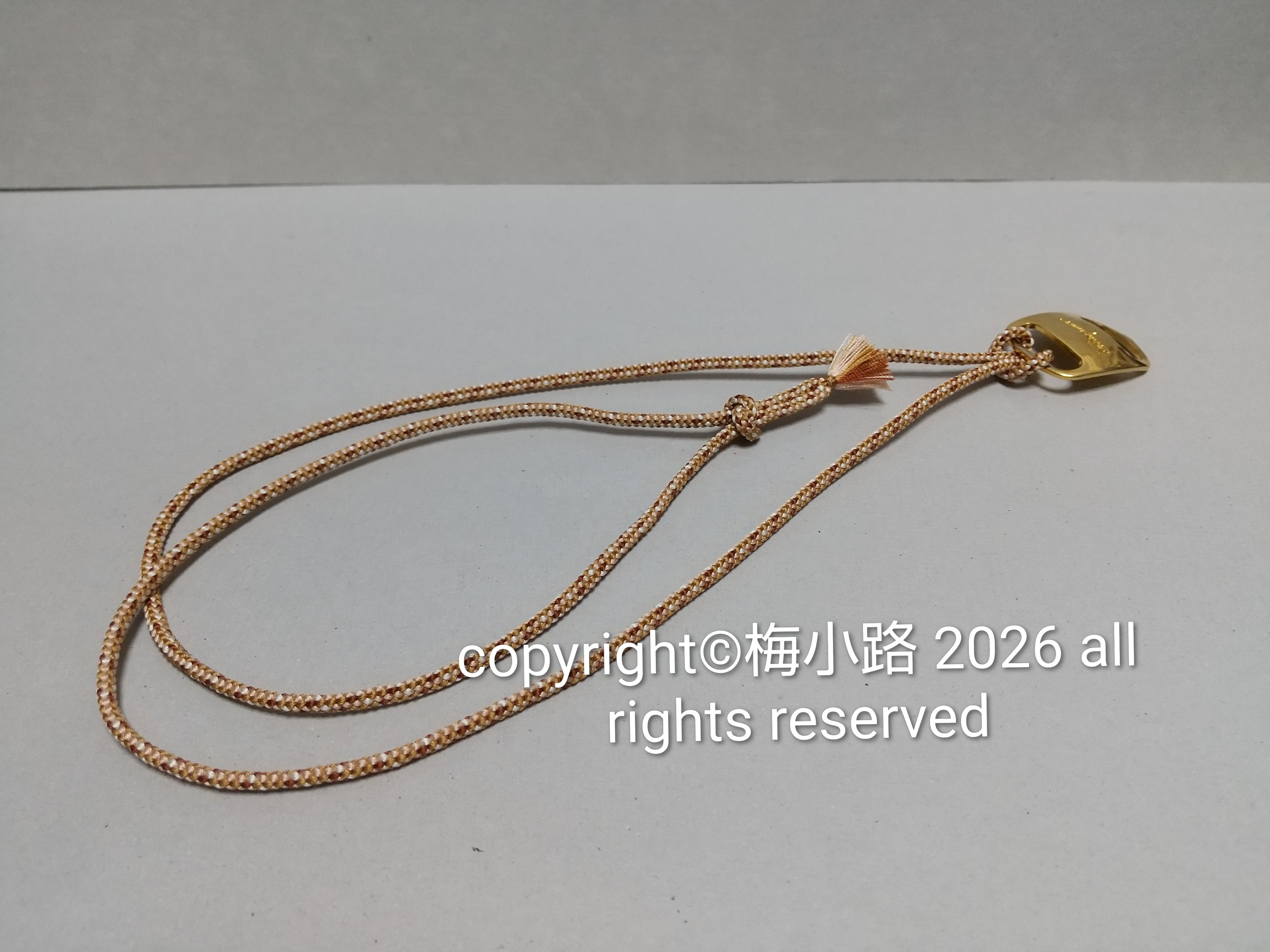 ネックレスの紐　茶色ミックス　65cm　No.71/100　手組み