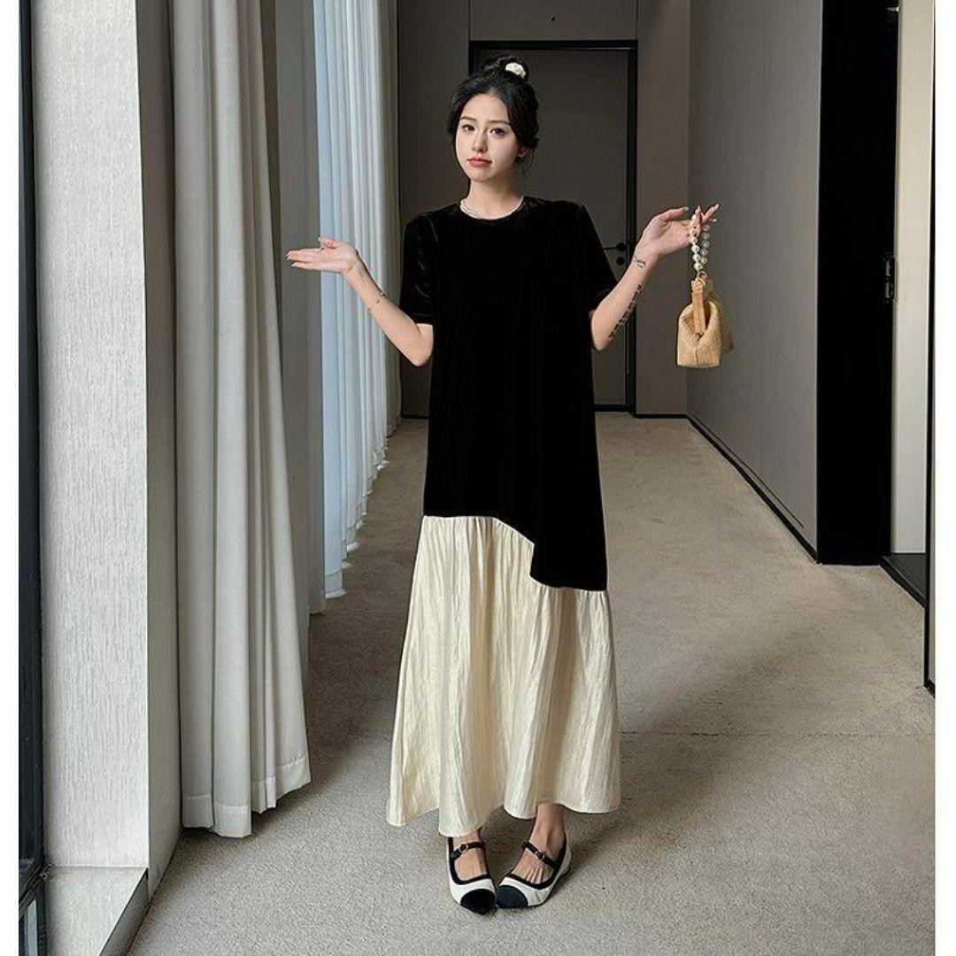 【大きいサイズ】 レディース ロング　ワンピース　春夏 秋 新品 半袖