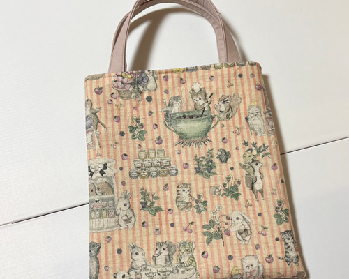 新作⭐︎ユキエモン生地使用⭐︎ミニミニトートバッグ⭐︎スマホ、小銭