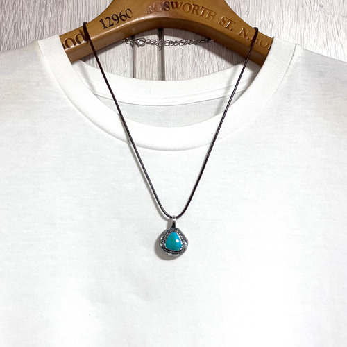 ロイストン ターコイズ ヴィンテージコイン シルバー ネックレス