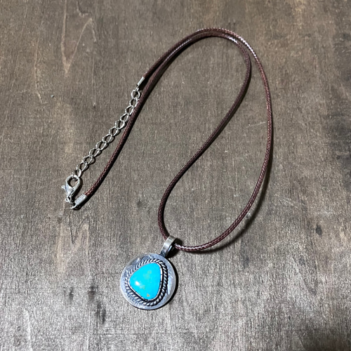 ロイストン ターコイズ ヴィンテージコイン シルバー ネックレス