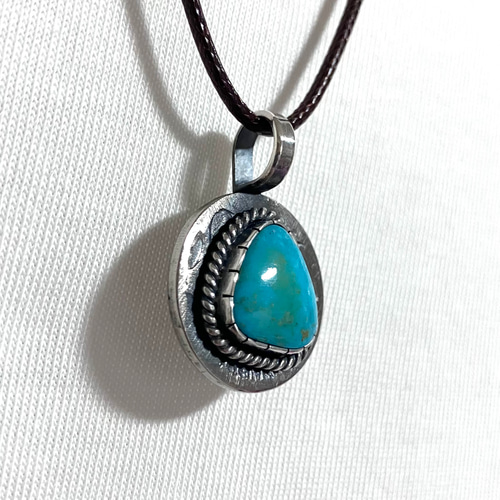 ロイストン ターコイズ ヴィンテージコイン シルバー ネックレス