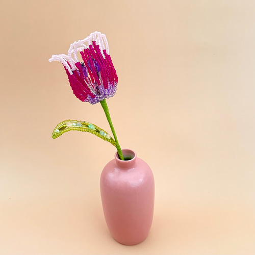 ビーズフラワー チューリップ（1本） アートフラワー FLOWACCA 通販