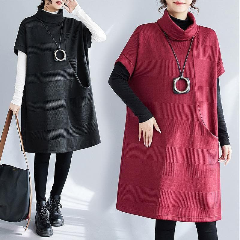 大きいサイズ チュニック　ニット レディース 秋冬　春 新品 ハイネック♡