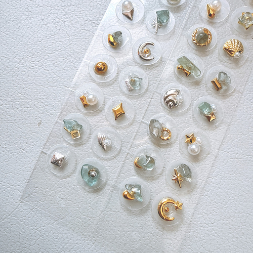 new!!】No.38 耳ツボジュエリー 40粒 アパタイト イヤリング