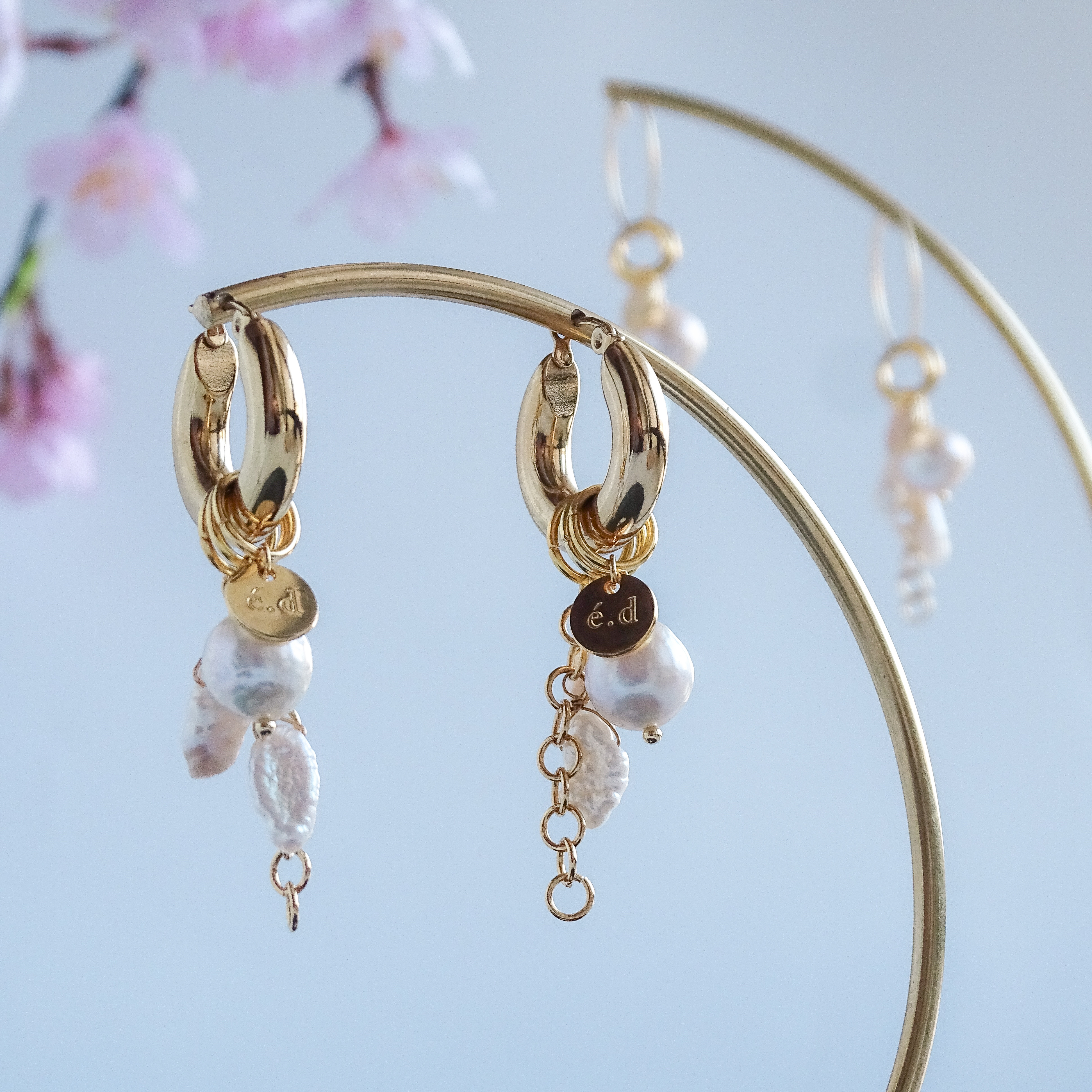 【フォーマルにも♩】新作 | サージカルステンレス Plénitud〈淡水パール〉マルチウェイピアス