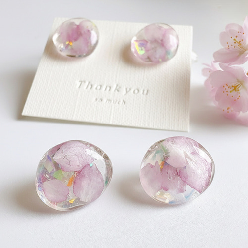 SAKURA – 淡き夢 サージカルステンレス 金属アレルギー対応 ピアス