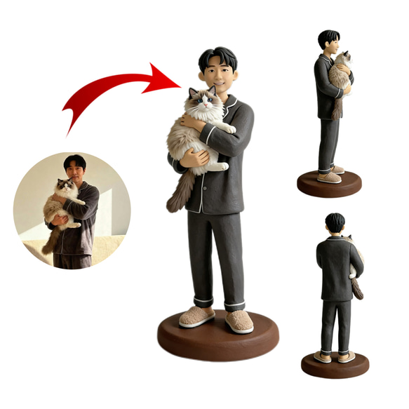 【粘土細工/フィギュア】大切なペットを形に 大切な想いを形にする ハンドメイドフィギュア｜ペット風ドール その他