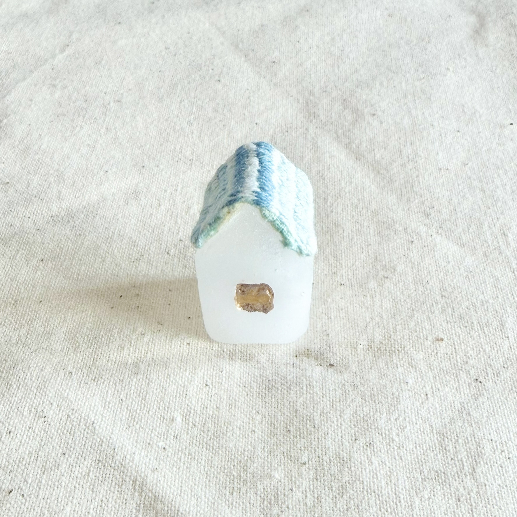 「おかえり」 | 手作りガラス×草木染めのちいさなオブジェ | 帰る場所を感じるインテリアギフト