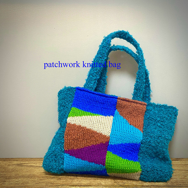 ※冬物セール/パッワーク編みのトートーかばん