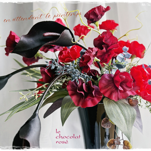 カラーとスイトピーのスタイリッシュアレンジ～Creema限定☆アーティ