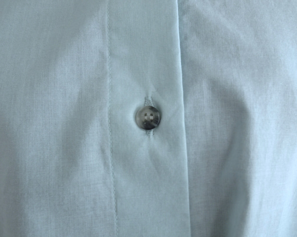 雙面立領襯衫（霧綠色） 第5張的照片