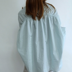 雙面立領襯衫（霧綠色） 第2張的照片