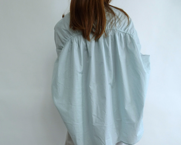 雙面立領襯衫（霧綠色） 第2張的照片