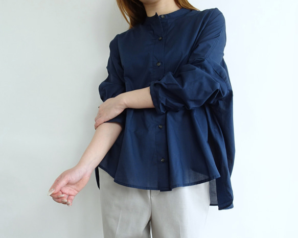 雙面立領襯衫（霧綠色） 第9張的照片