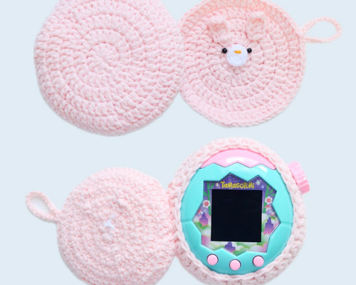 たまごっちパラダイス たまパラ カバー ケース 毛糸 ハンドメイド たまごっちパラダイス用 毛糸カバー 保護ケース フタ付き