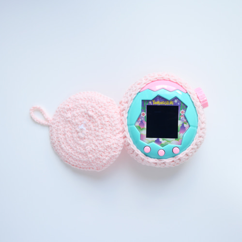 ハンドメイド たまごっちパラダイス用 毛糸カバー 保護ケース フタ付き