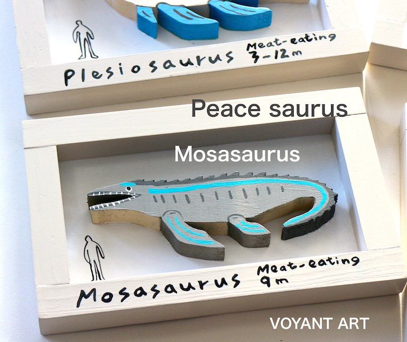 恐竜木工オブジェ／No7モササウルス