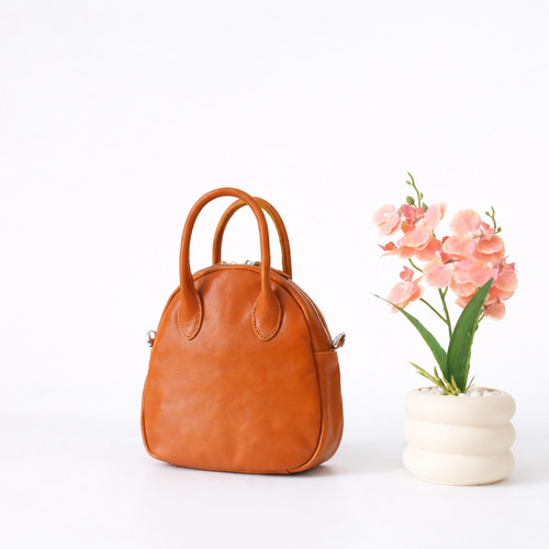 本革2WAYミニ「シェルバッグ」｜柔らかレザー・小さめ大容量・手提げ