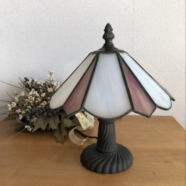 ステンドグラス　ランプ　大正ロマン