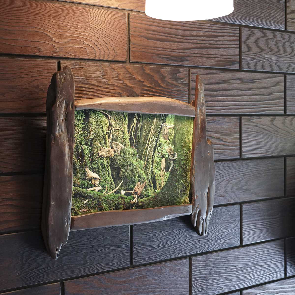 流木フォトスタンド　写真額　写真立て　木の額　　流木アート　木のインテリア　ナチュラルアート　１０６