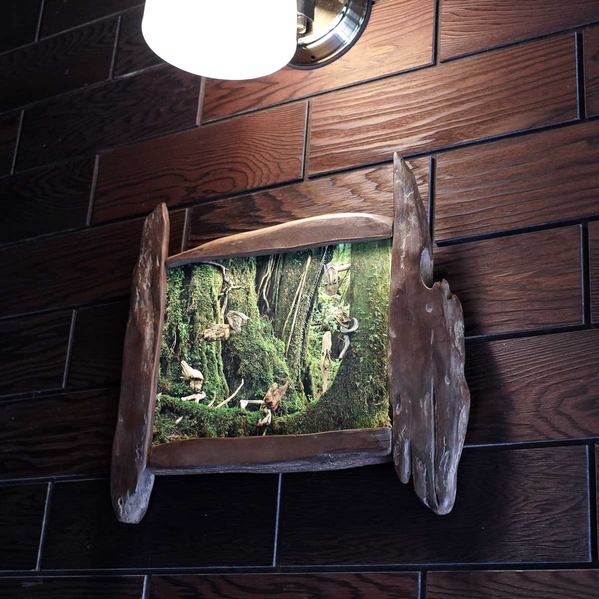 流木フォトスタンド　写真額　写真立て　木の額　　流木アート　木のインテリア　ナチュラルアート　１０６