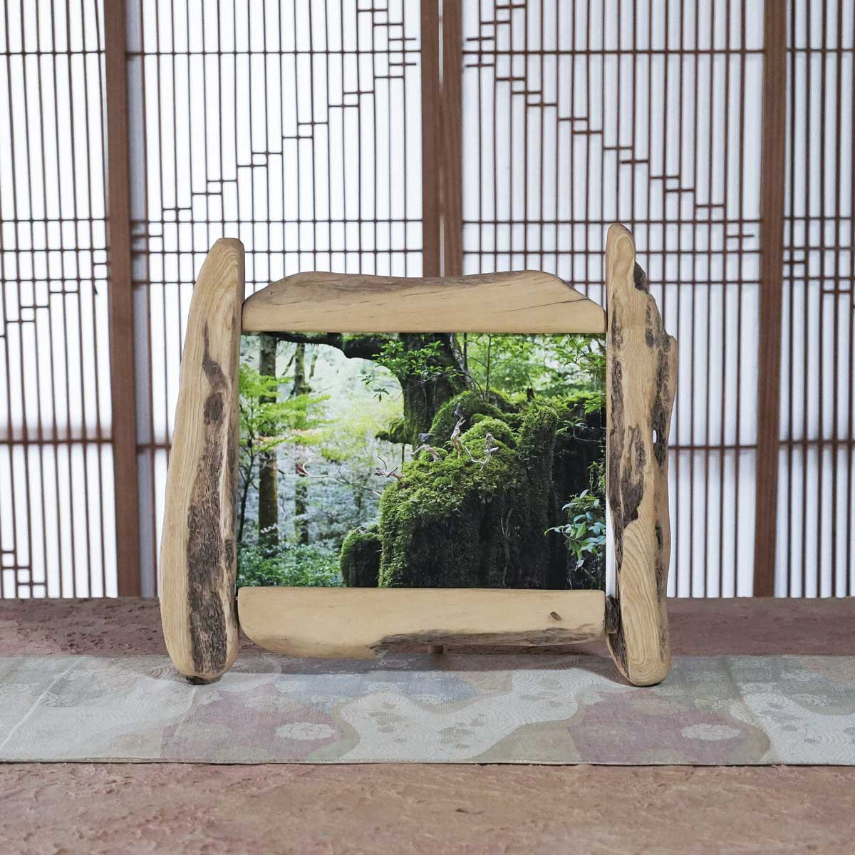 流木フォトスタンド　写真額　写真立て　木の額　　流木アート　木のインテリア　ナチュラルアート　１０７