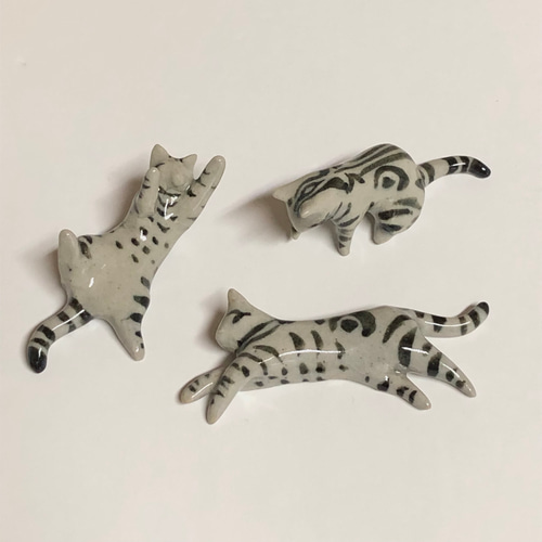 猫の箸置き三態Cセット（アメショ） はしおき アメリカンショートヘア