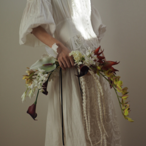 バレリーナブーケ(ブートニア付き) ウエディングブーケ アーティ